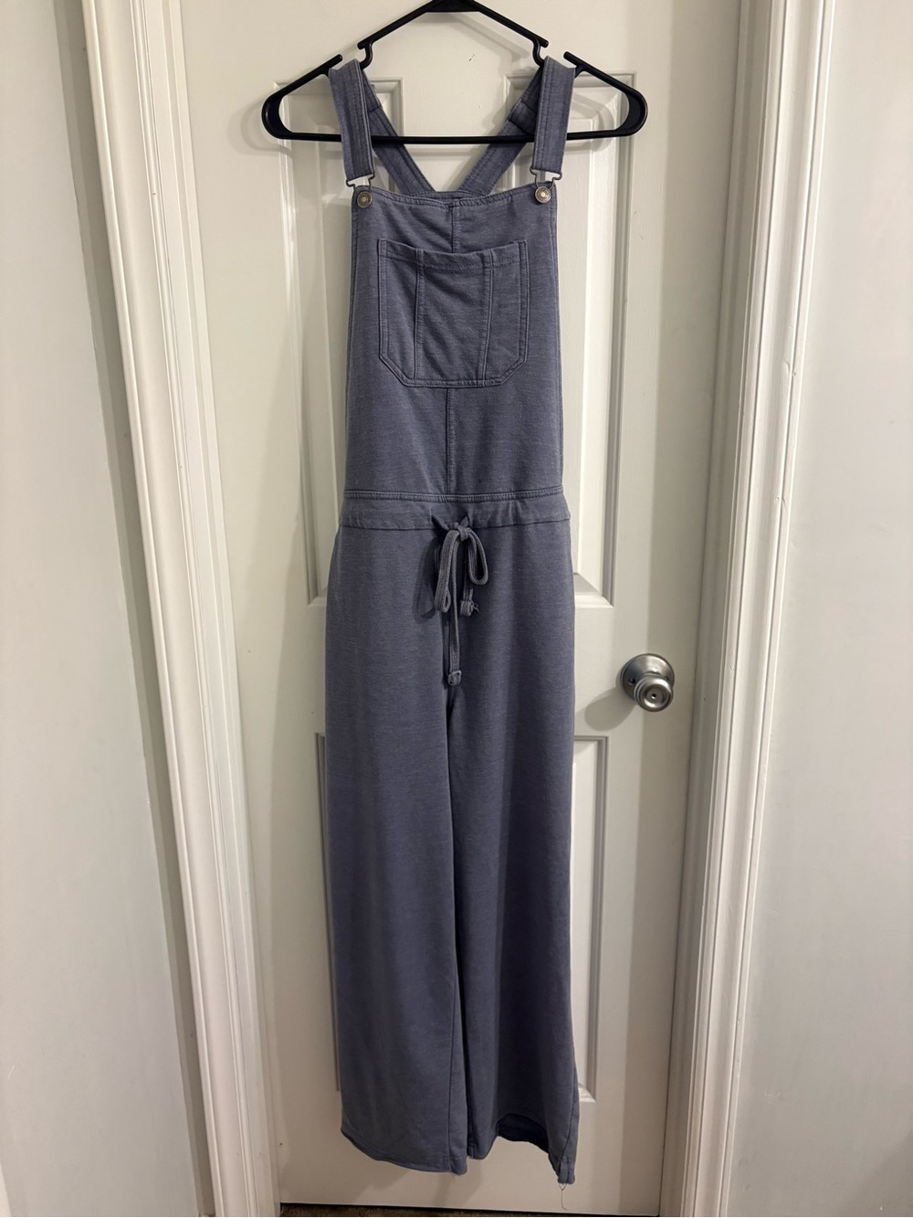 Wallflower Light Blue Denim Women’s Overalls with Drawstring Waist size large